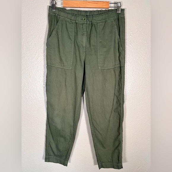 Eileen Fisher Tapered Organic Cotton Crop Pants Size XS Color Olive - Picture 4 of 13